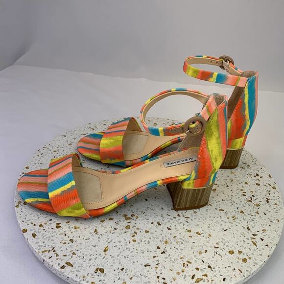 Alex Marie Deltan Style Cork Insert Block Heels Women's size 8.5, melon - Picture 12 of 14